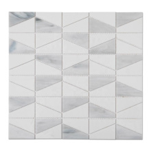China Supplier Trapezoid Stained Glass Mosaic Tile for Kitchen Backsplash